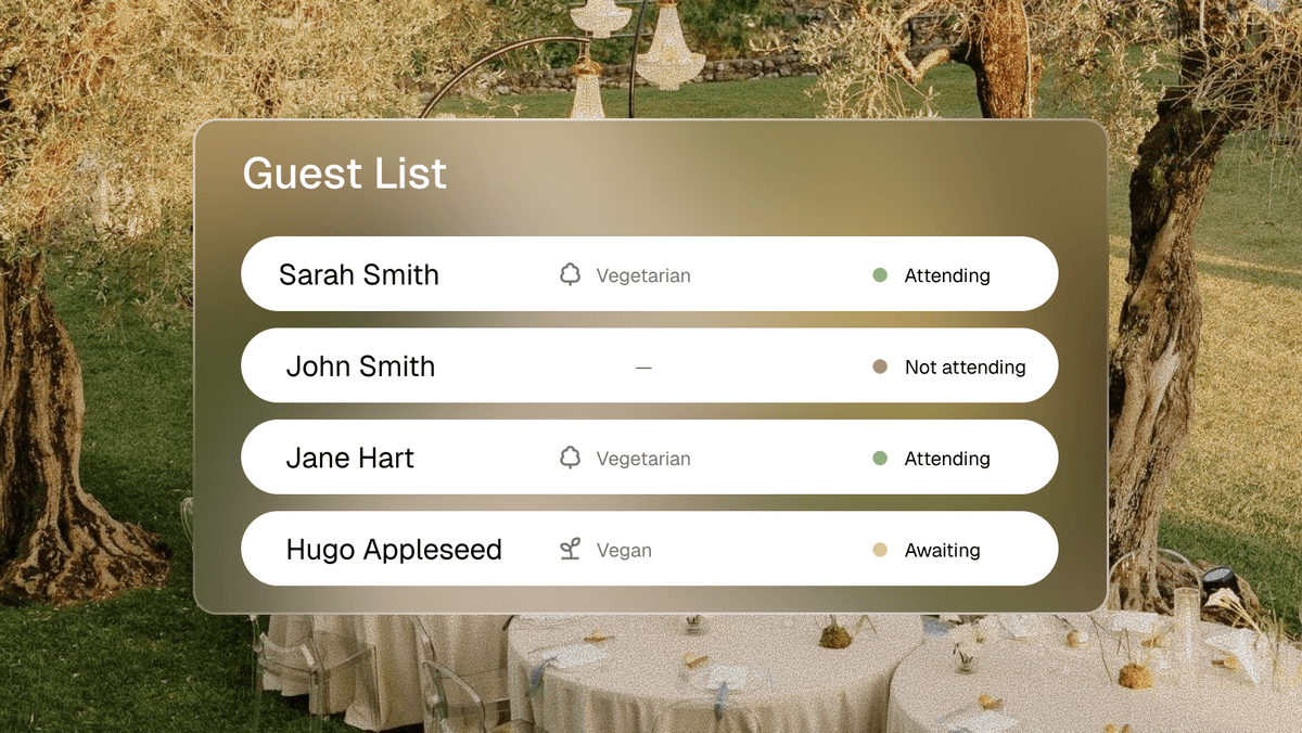 Guest list feature preview